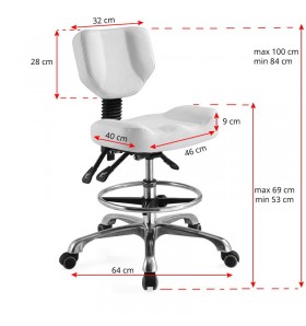 TABORET KOSMETYCZNY A-4299 BIAŁY