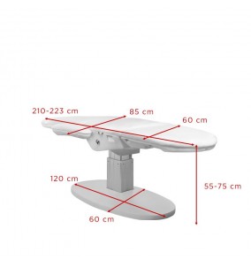 FOTEL KOSMETYCZNY ELEKTR. 2240 ECLIPSE 3 SILN. BIAŁY 