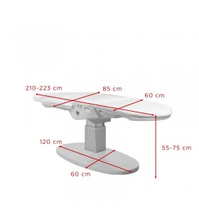 FOTEL KOSMETYCZNY ELEKTR. 2240 ECLIPSE 3 SILN. BIAŁY 