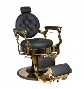 Barber Chair COLORADO i svart/guld