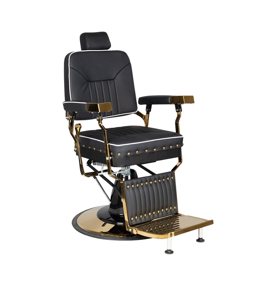 Barber Chair COLT gold med nitar Höjd: 56-70cm