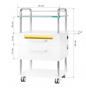 Kosmetikwagen 6052T Weiss