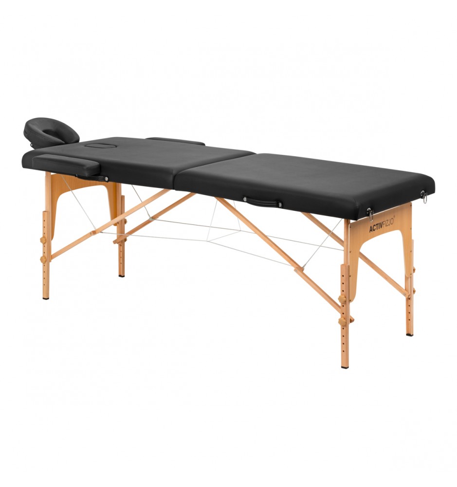 Massagebänk Träkomfort 2 segment 190x70 svart