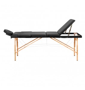 Massagebänk Träkomfort 3 segment 190x70 svart