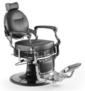 Barber Chair MIGE svart chrome