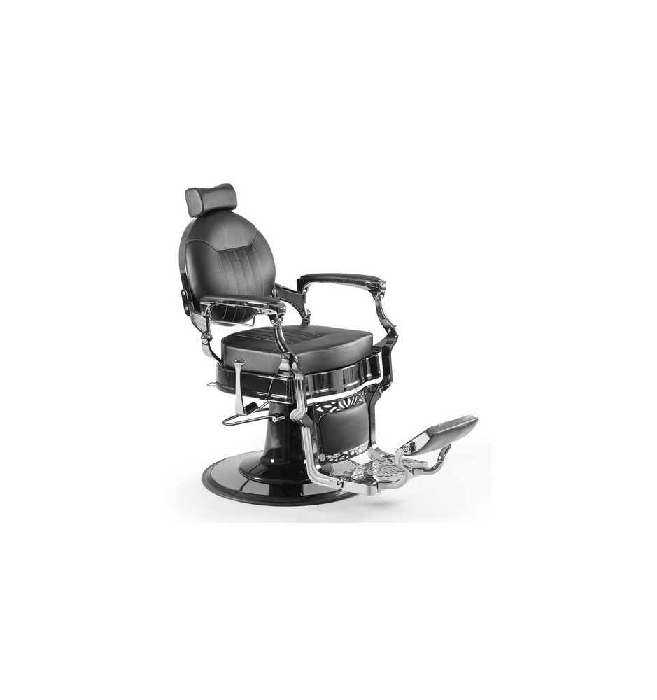 Barber Chair MIGE svart chrome