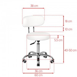 Arbetsstol CINO i vit Höjden: 40-50cm