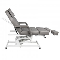 Behandlingsstol Fotvårdstol med 1 motor i grå 180 grader Rotation